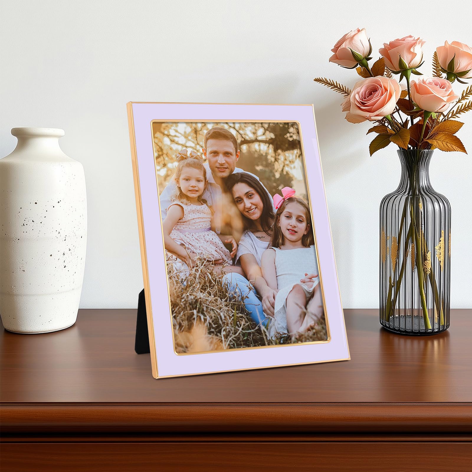 Amazon.com - 5x7 Purple Enamel Picture Frames - Metal Gold Edge